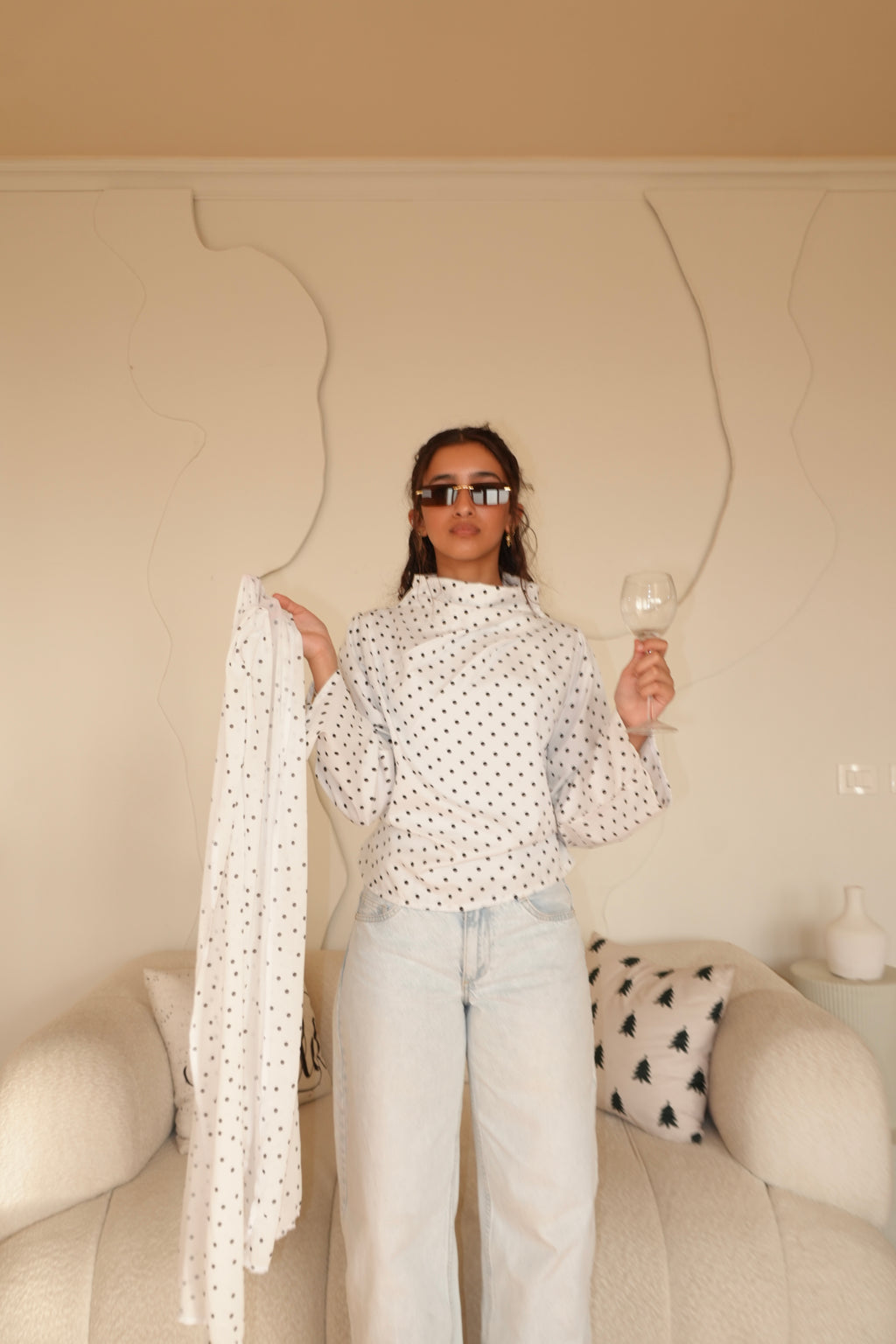 Polka dot scarf