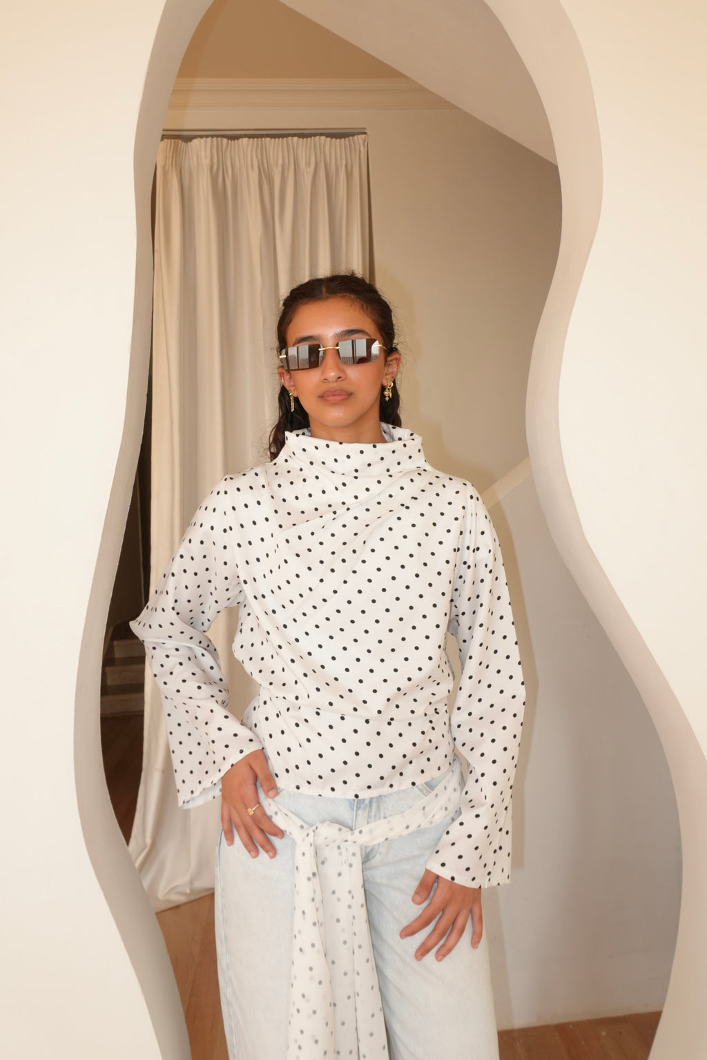 Polka dot scarf