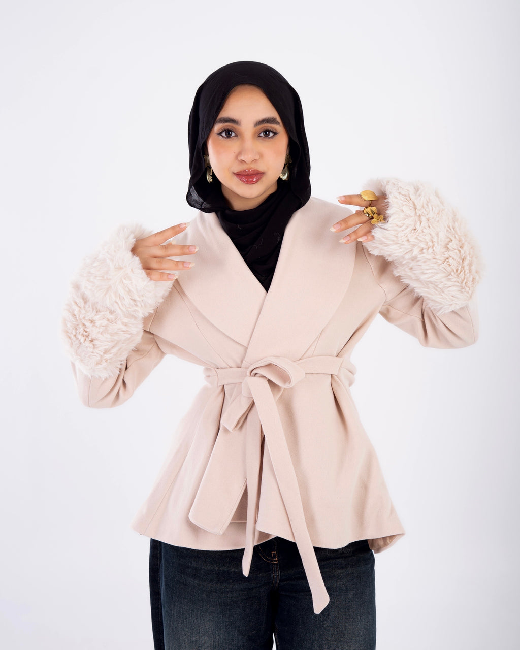 AZARS Flurry Sleeve Coat