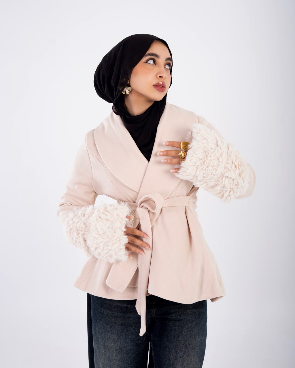 AZARS Flurry Sleeve Coat